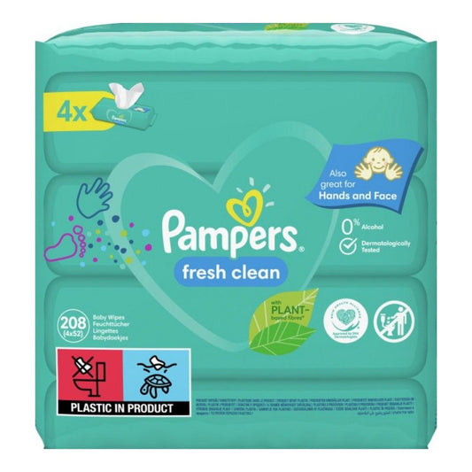 Pampers Baby Wipes Scented 4x52 pcs