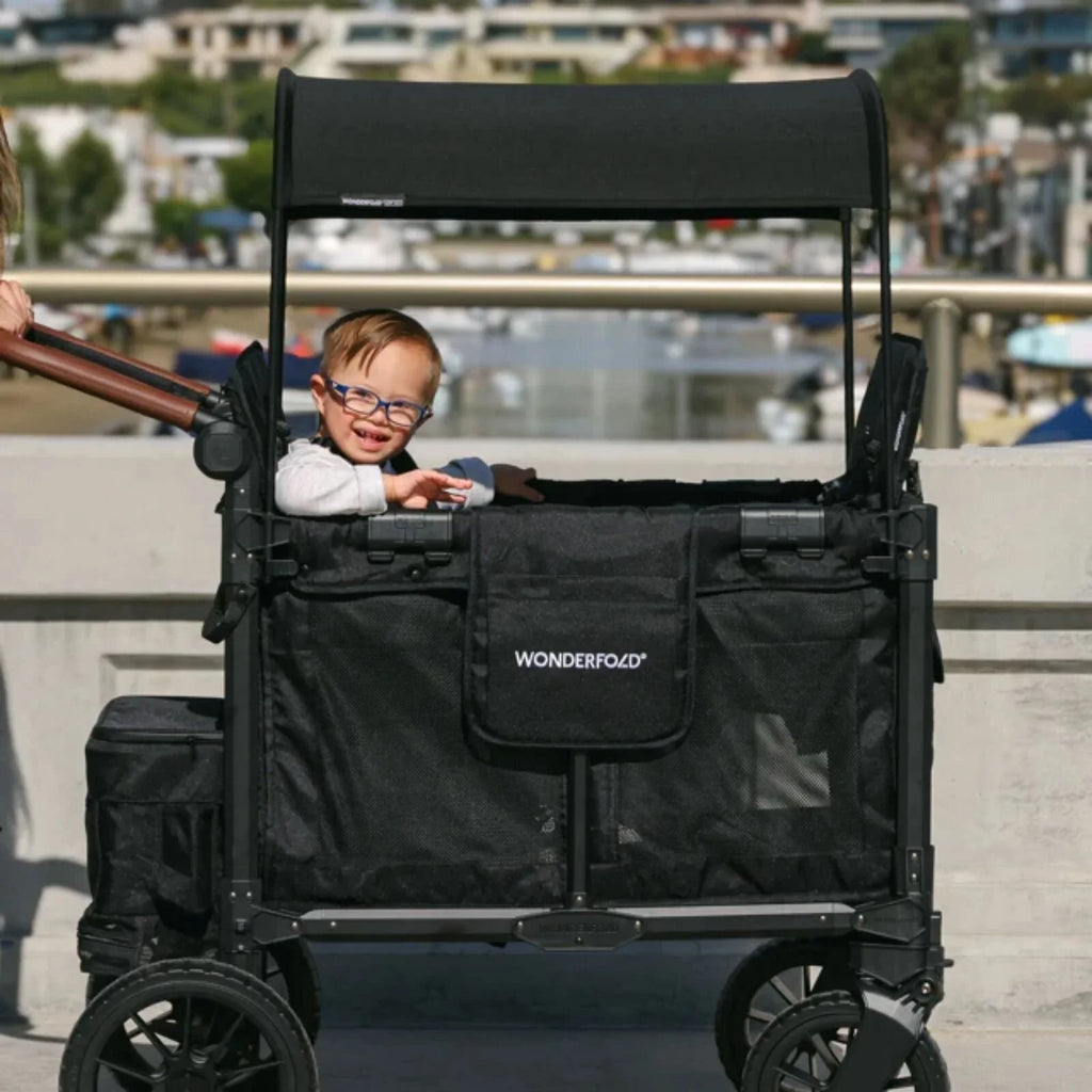 Wonderfold W2 Luxe Pro Stroller Wagon - Jet Black