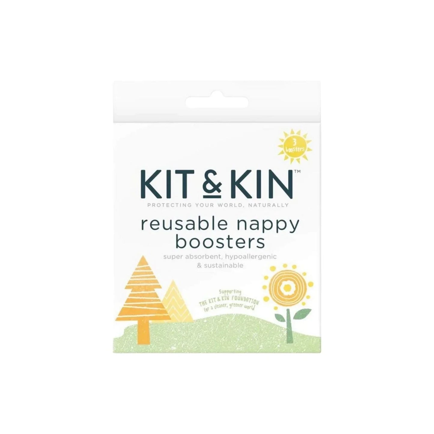 Kit & Kin Reusable Nappy Boosters 3 pcs