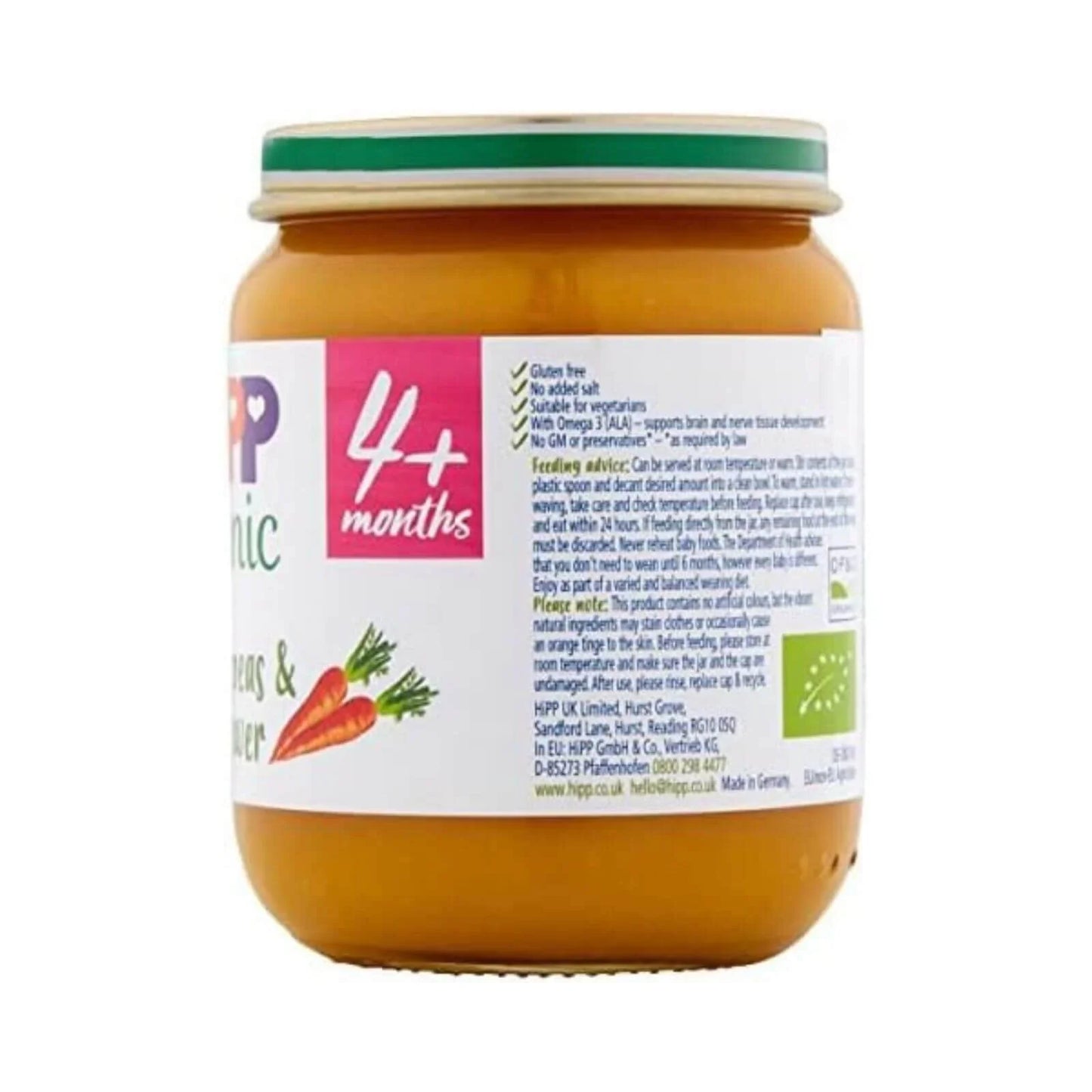 HiPP Organic Carrots Peas & Cauliflower Jar 4+ months 125g
