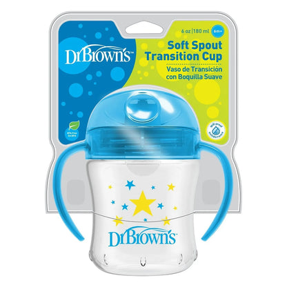 Dr. Brown's Soft Mouth Transition Cup 180ml - Blue