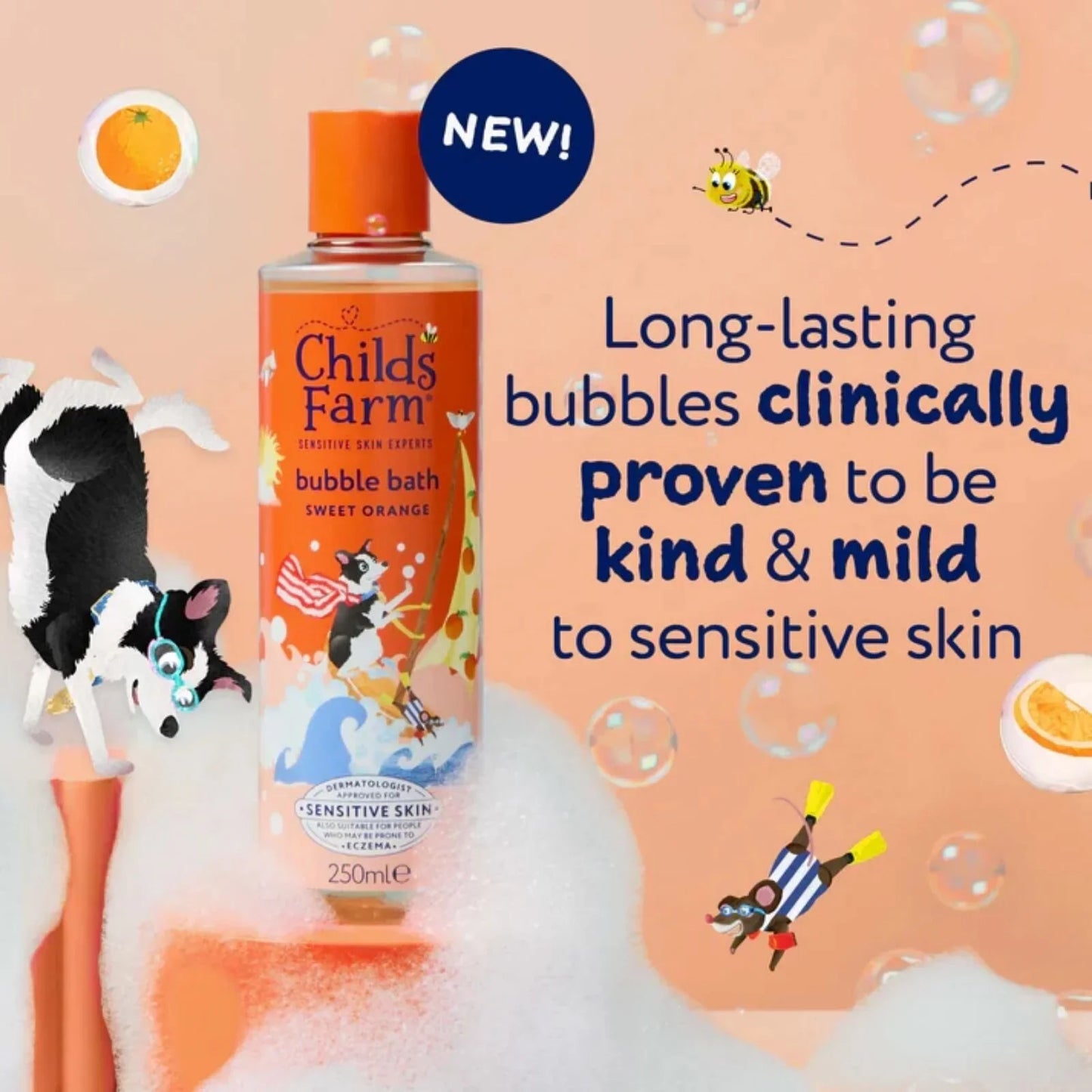 Childs Farm Bubble Bath 250ml - Sweet Orange