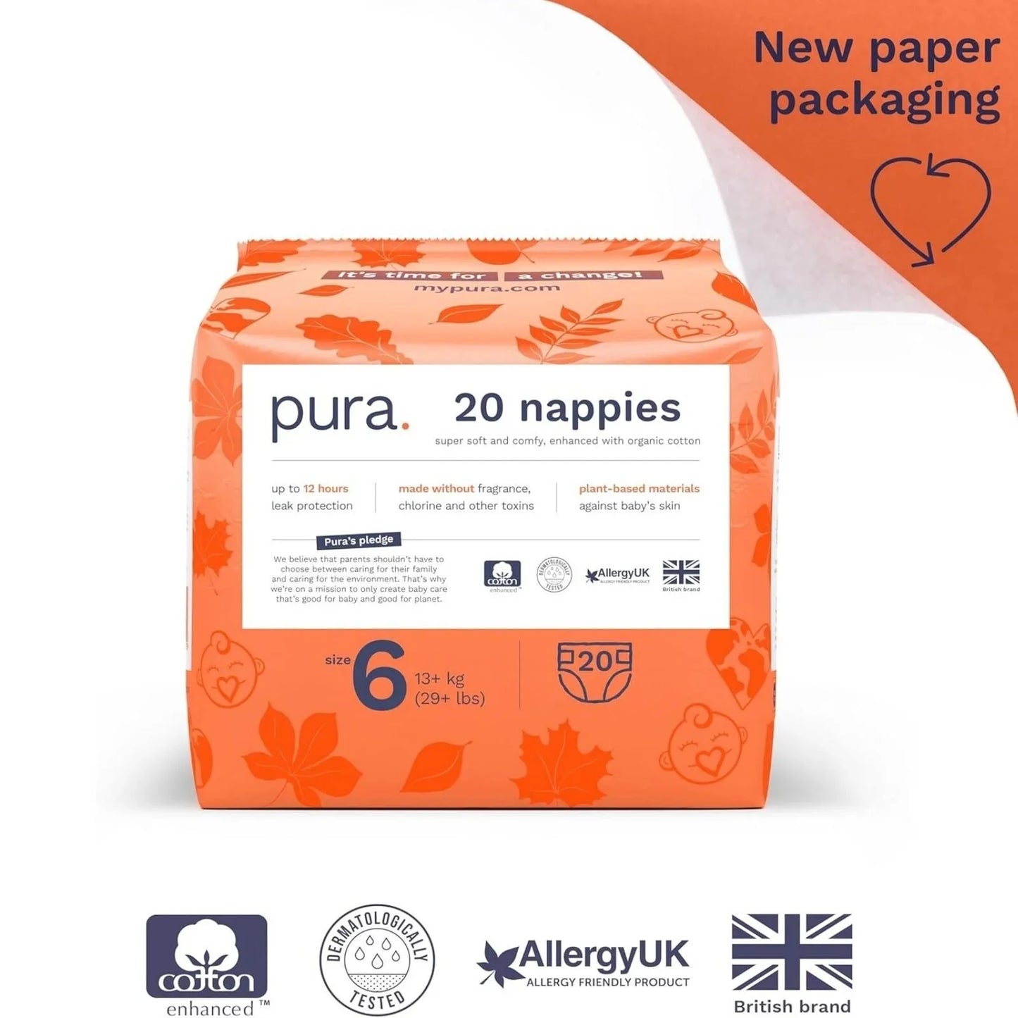 Pura Eco Nappy Size 6 - 20 nappies