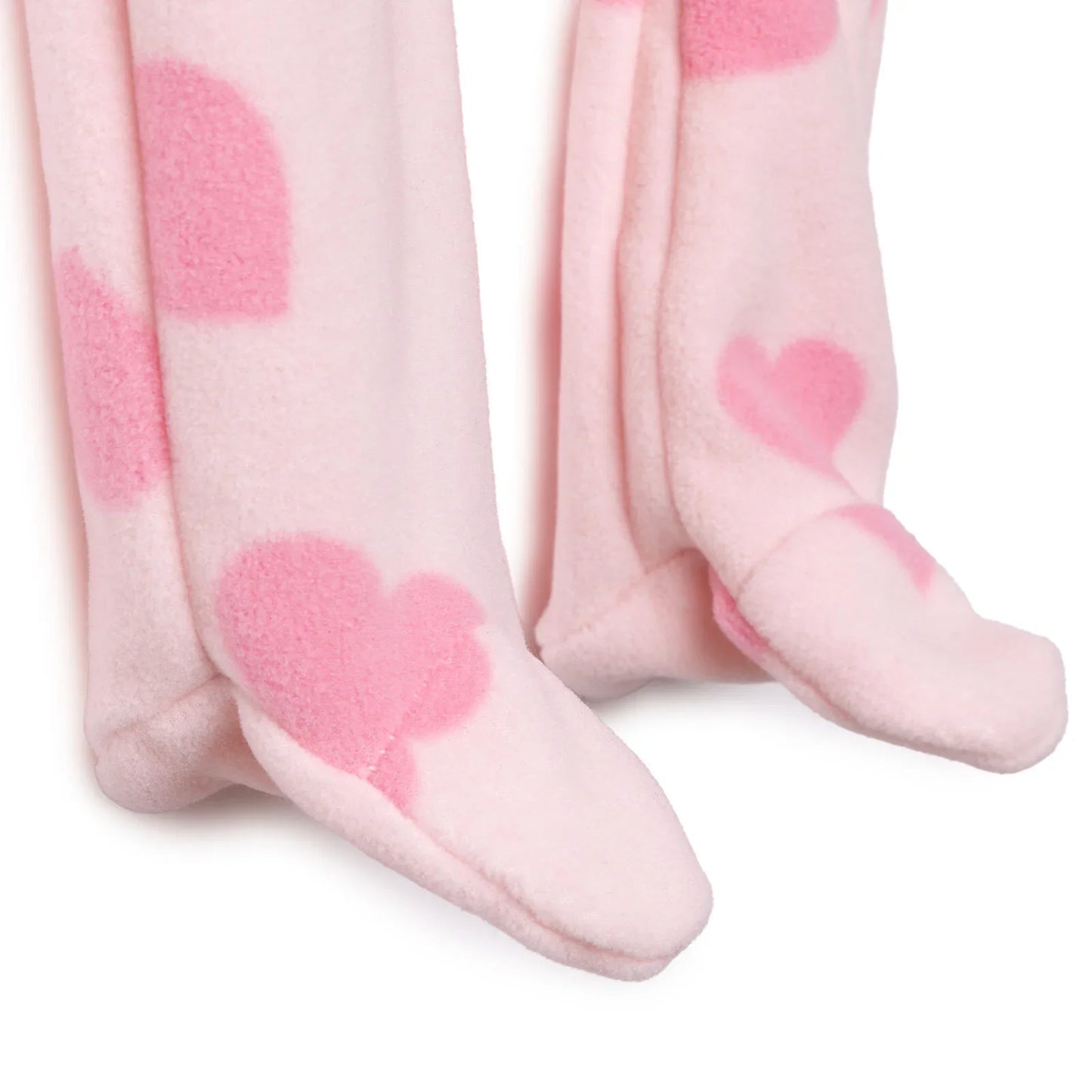 HelloBaby Newborn Polar Footed Jumpsuit - Pink Printed