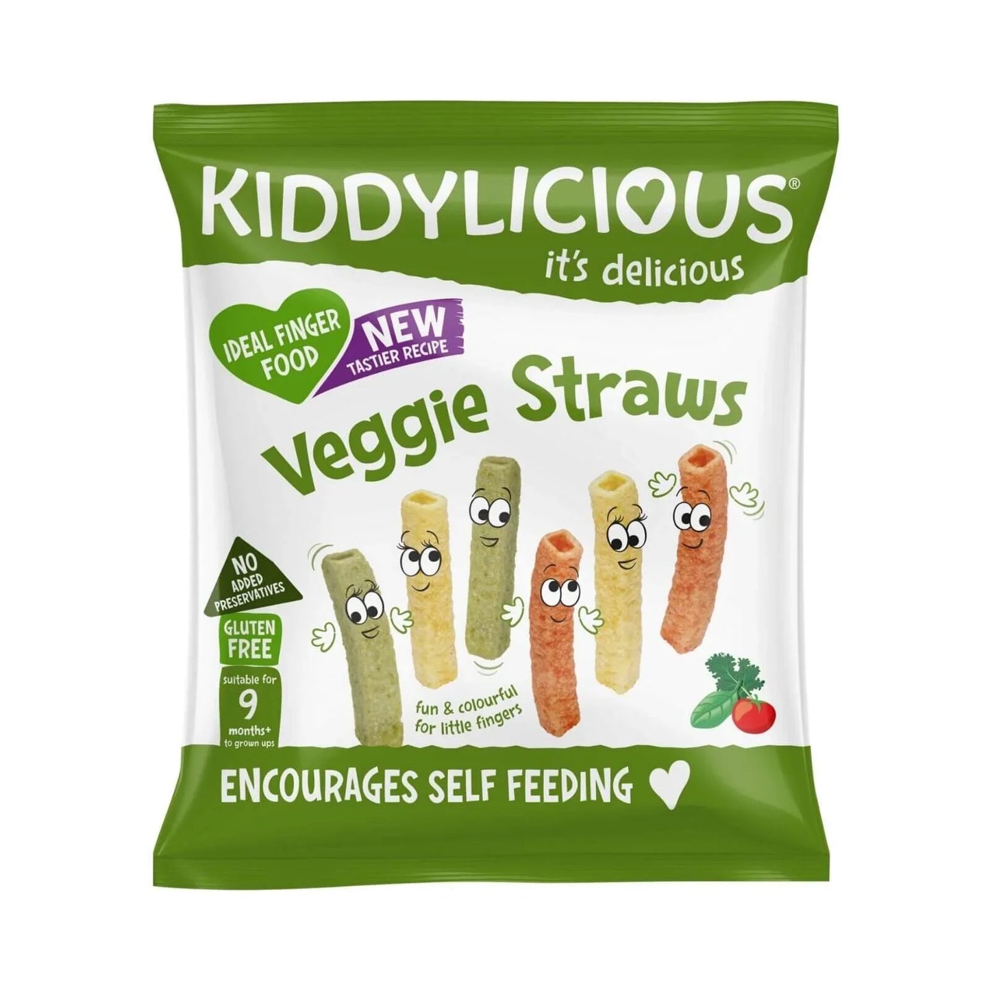 Kiddylicious Veggie Straws Bulk Box 9+ months 120g (10x12g)