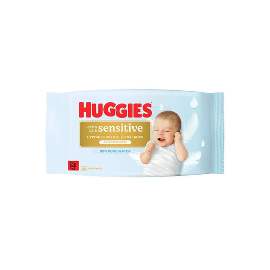 Huggies Pure Extra Sensitive Plastic Free Baby Wipes 48 pcs