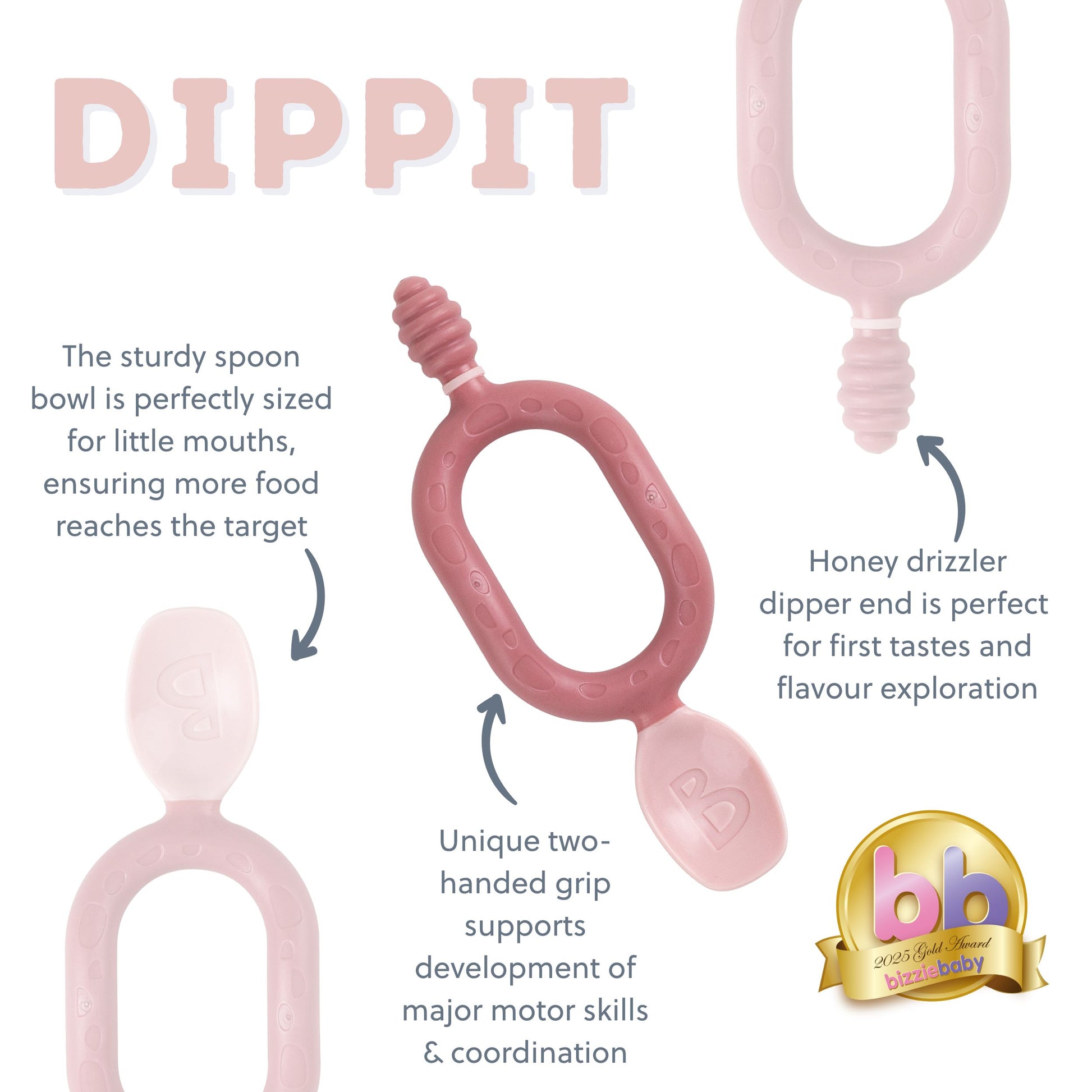 Bibado Dippit Weaning Spoon - 6 months plus (Pack of 2)
