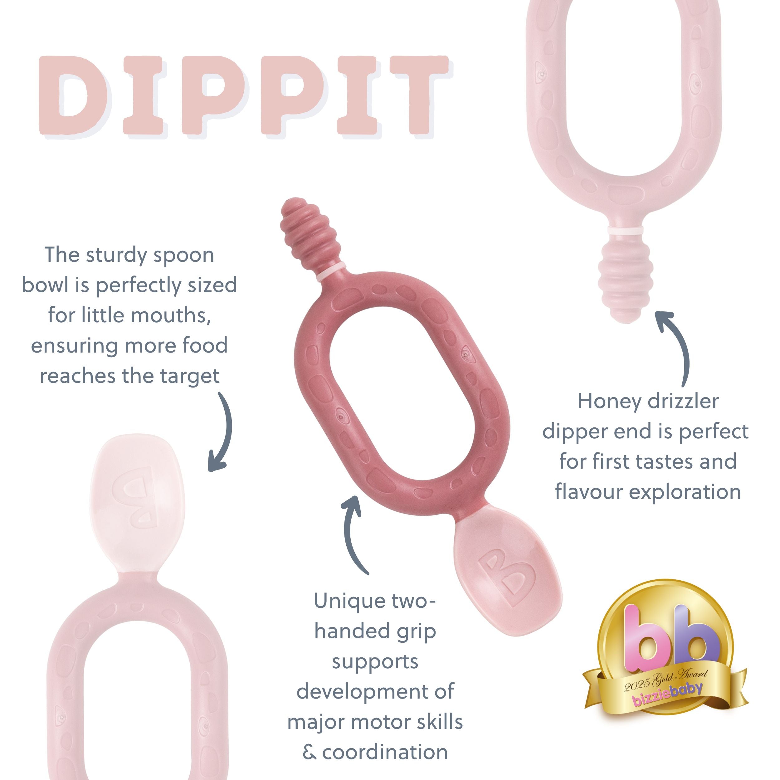 Bibado Dippit Weaning Spoon - 6 months plus (Pack of 2)