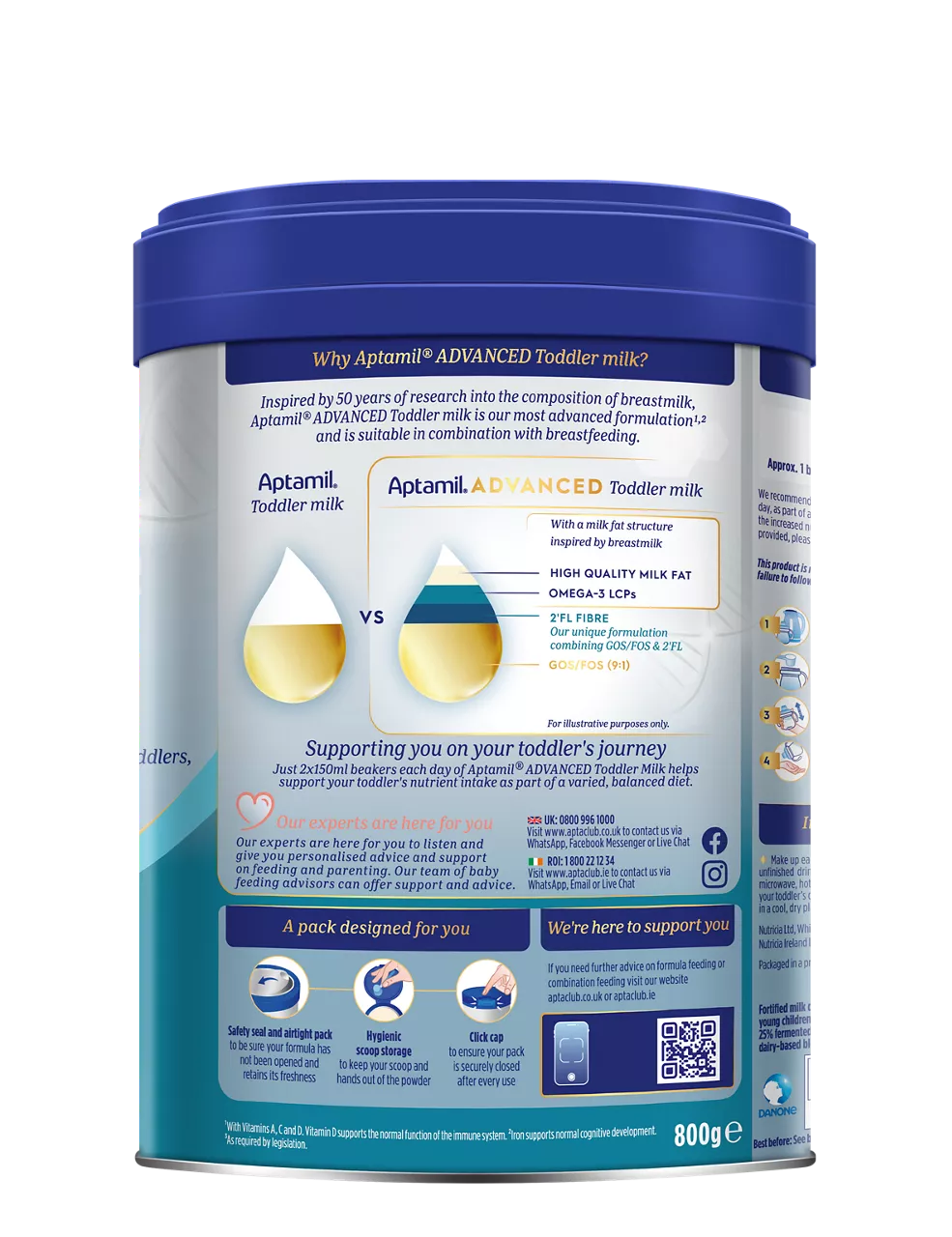 Aptamil Advanced 3 Toddler Milk Powder (1-3 years) - 800g