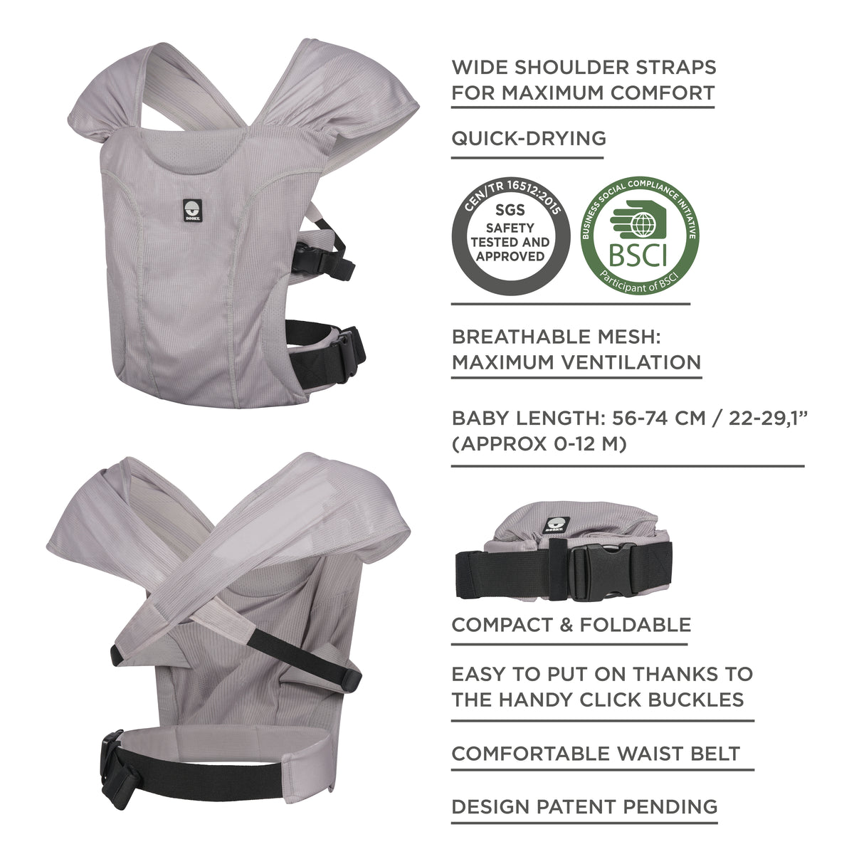 Dooky Splash Carrier (Grey)
