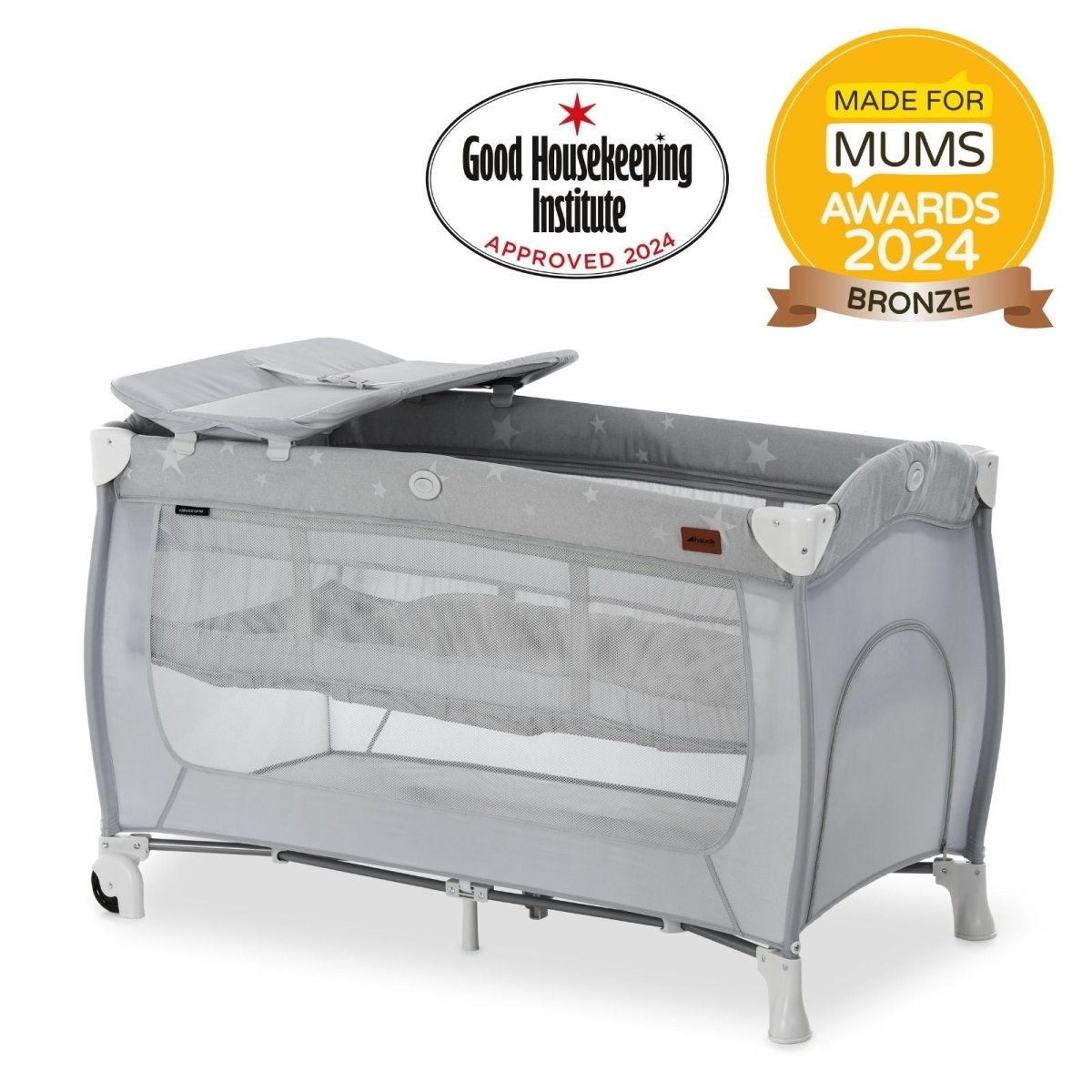 Hauck Sleep N Play Center Bassinet Travel Cot & Playpen - Stars