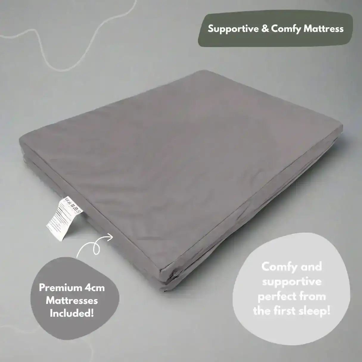 Airpod 3 Travel Cot Includes Newborn Bassinet Insert - Dark Grey
