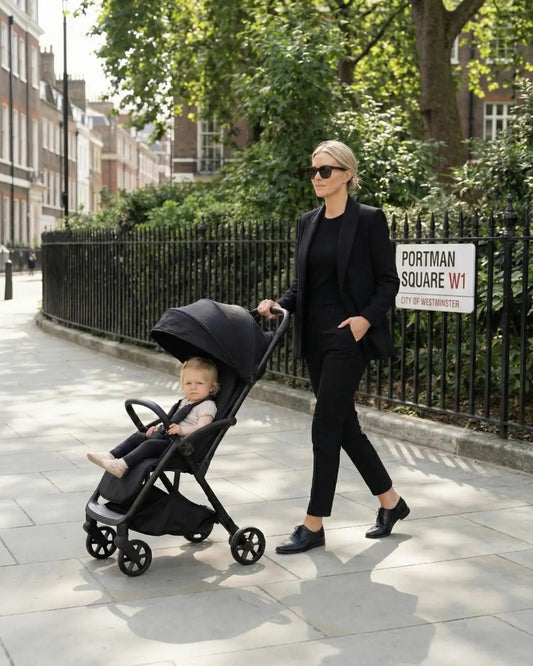 Venture Avio Compact Travel Baby Stroller - Black