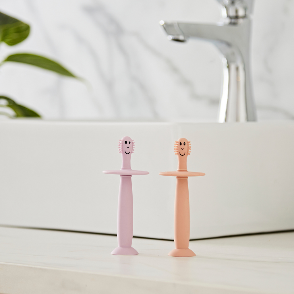 Matchstick Monkey Training Toothbrush (Dusty Pink/Lilac) - Pack of 2