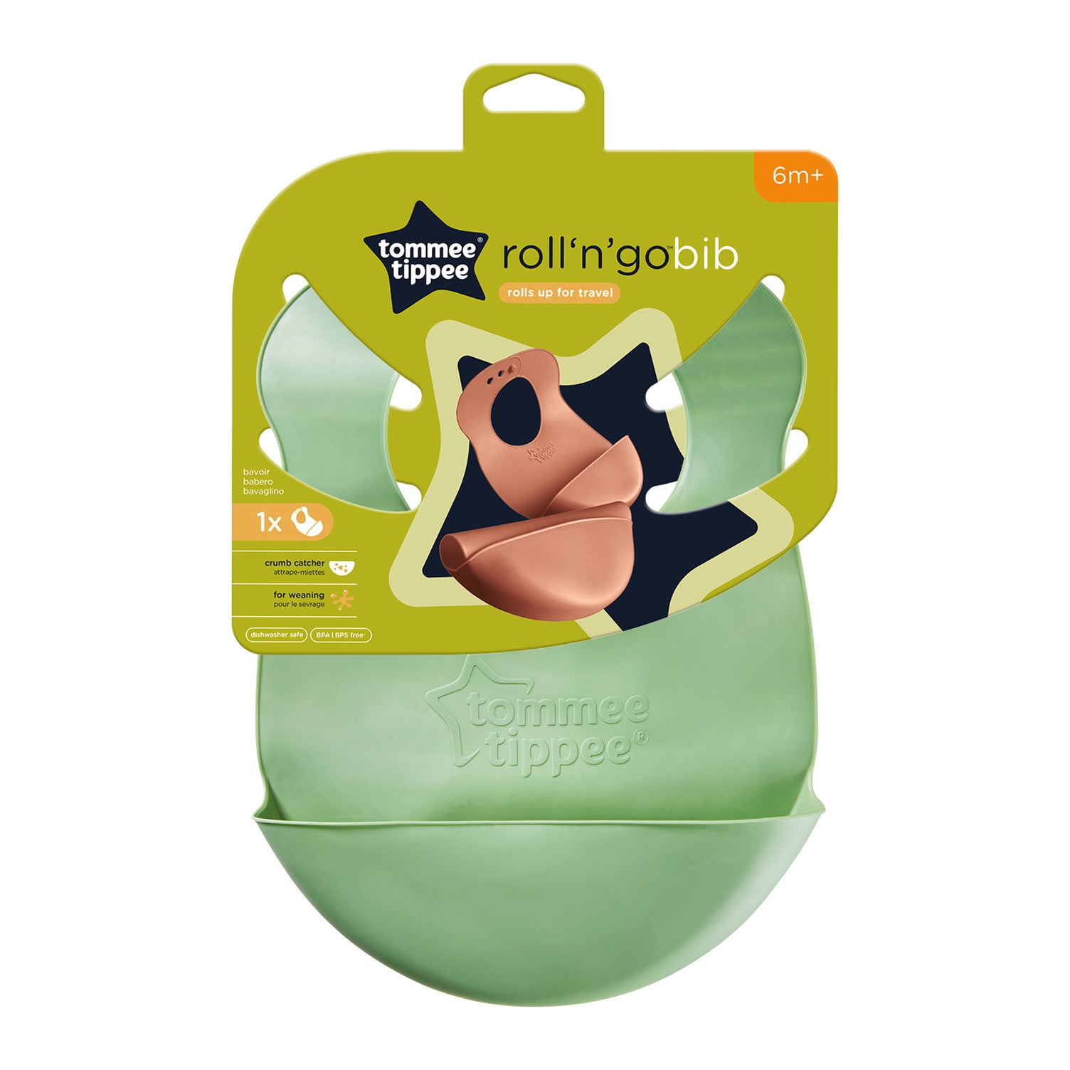 Tommee Tippee Roll & Go Bib - Assorted (PACK OF 1 - SINGLE BIB)