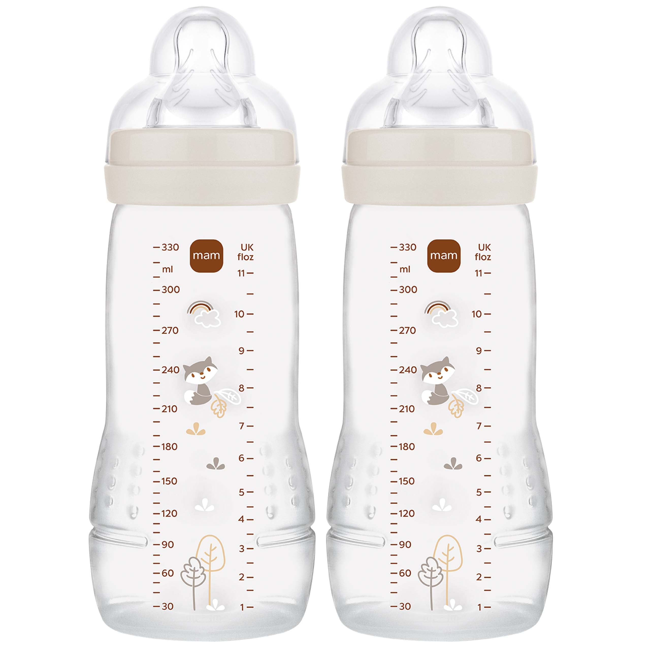 MAM Easy Active Bottles 330mls - Unisex (Pack of 2) - DESIGN MAY VARY TO IMAGE SHOWN