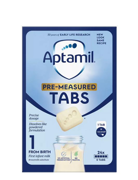 Aptamil First Infant Pre-Measured Milk Tabs (0-6 months) - 24x23g Sachets