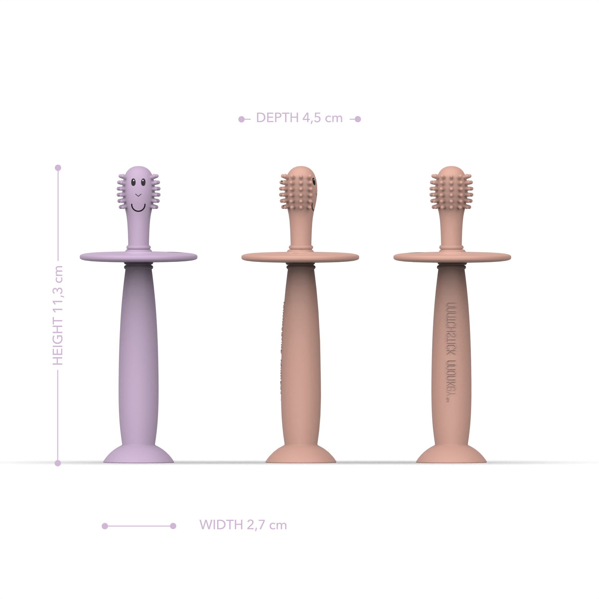 Matchstick Monkey Training Toothbrush (Dusty Pink/Lilac) - Pack of 2