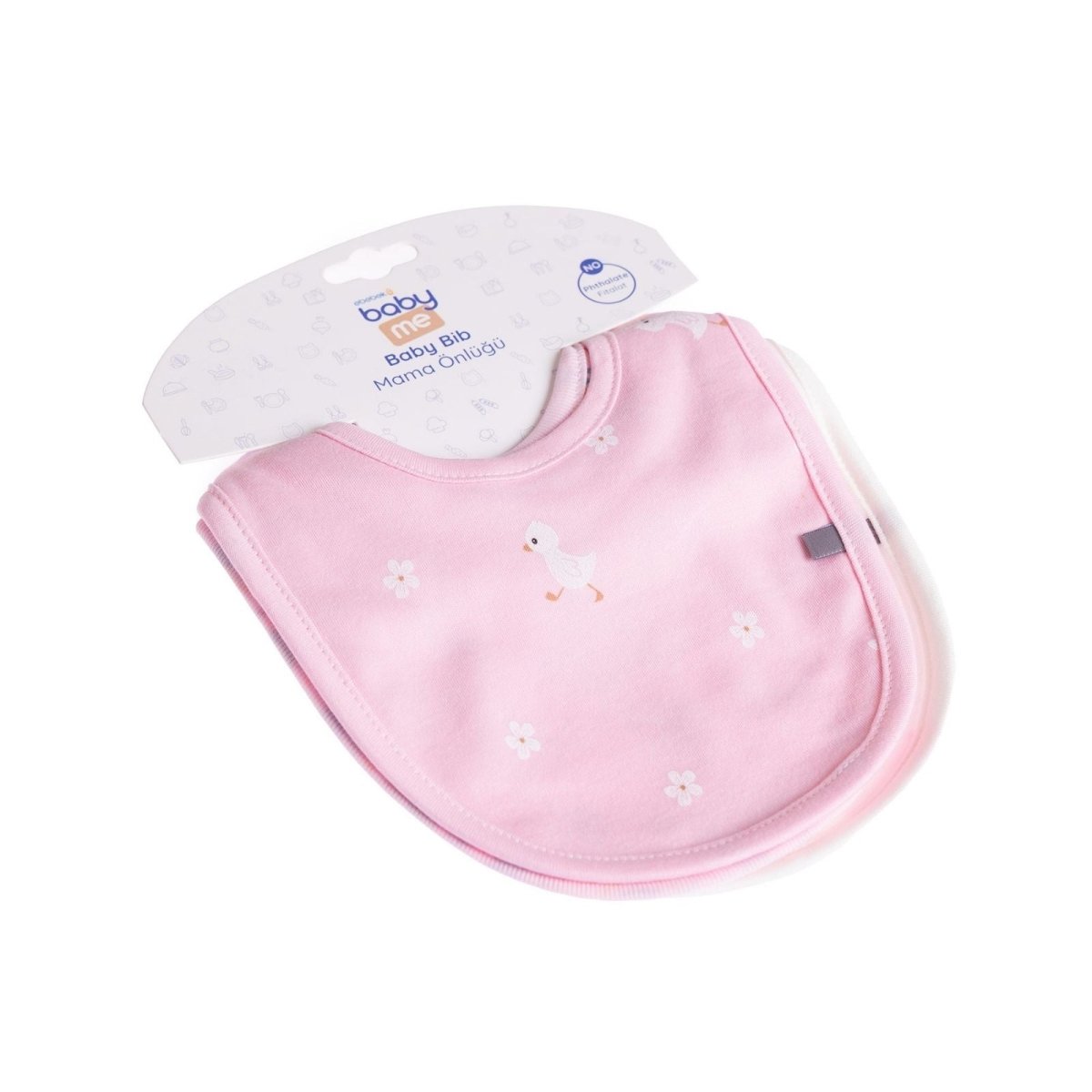 baby me Pink Baby Bib Pack of 3
