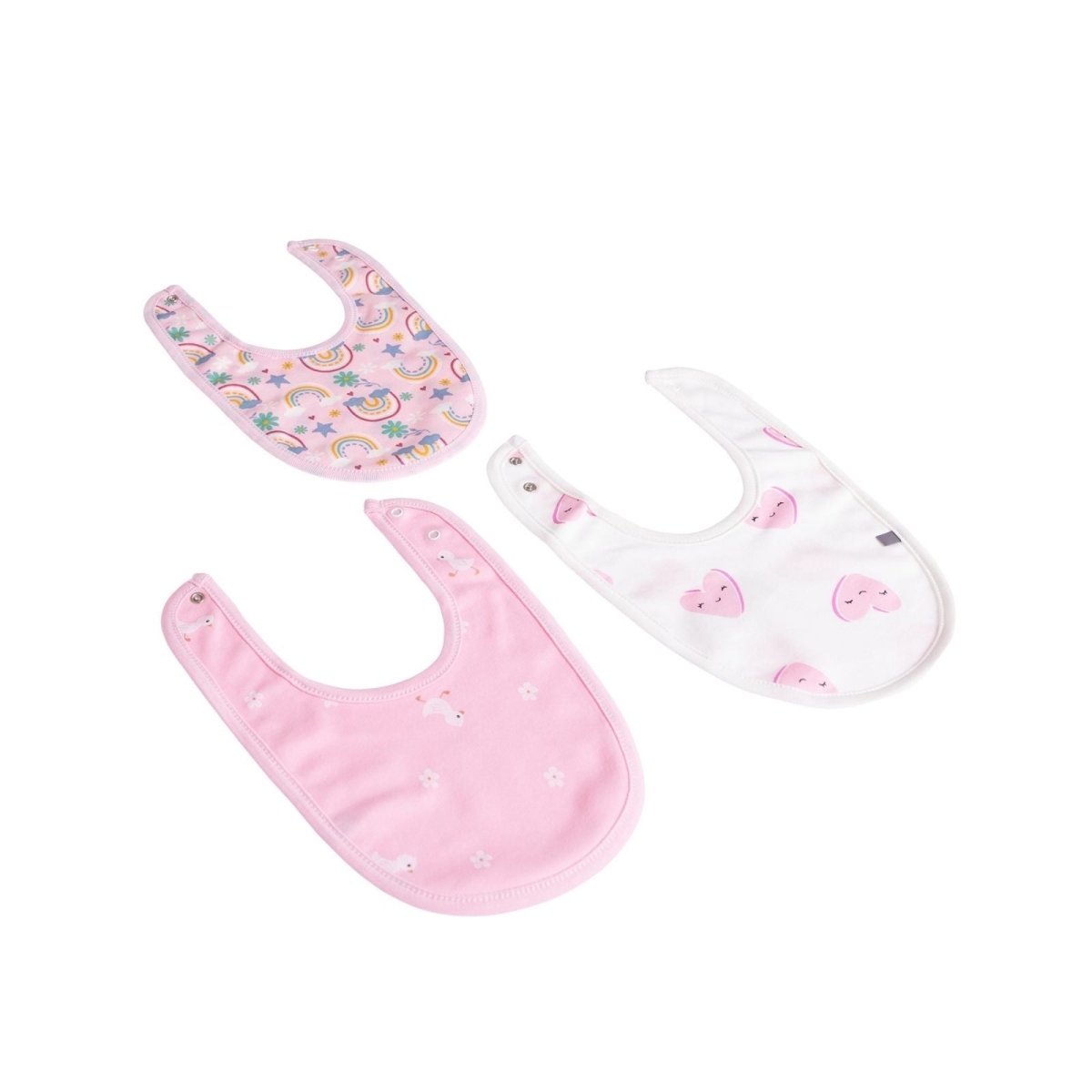 baby me Pink Baby Bib Pack of 3
