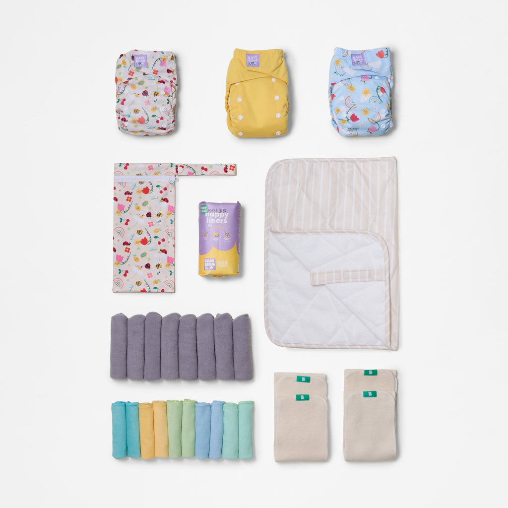 The Days-Out Reusable Nappy Bundle in Garden Party