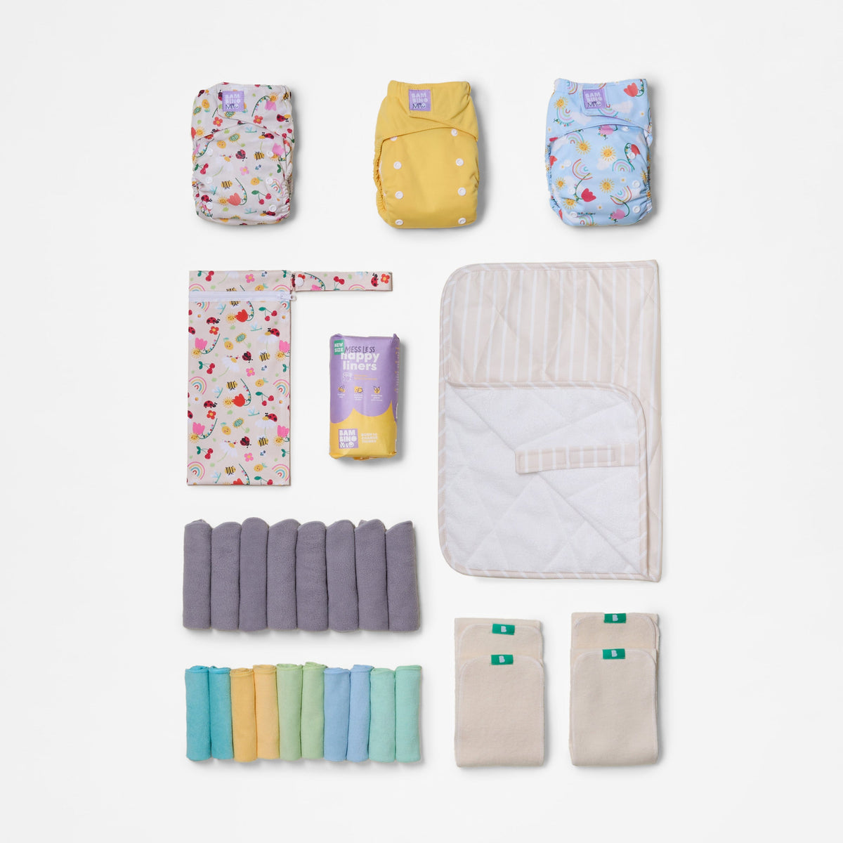 The Days-Out Reusable Nappy Bundle in Garden Party