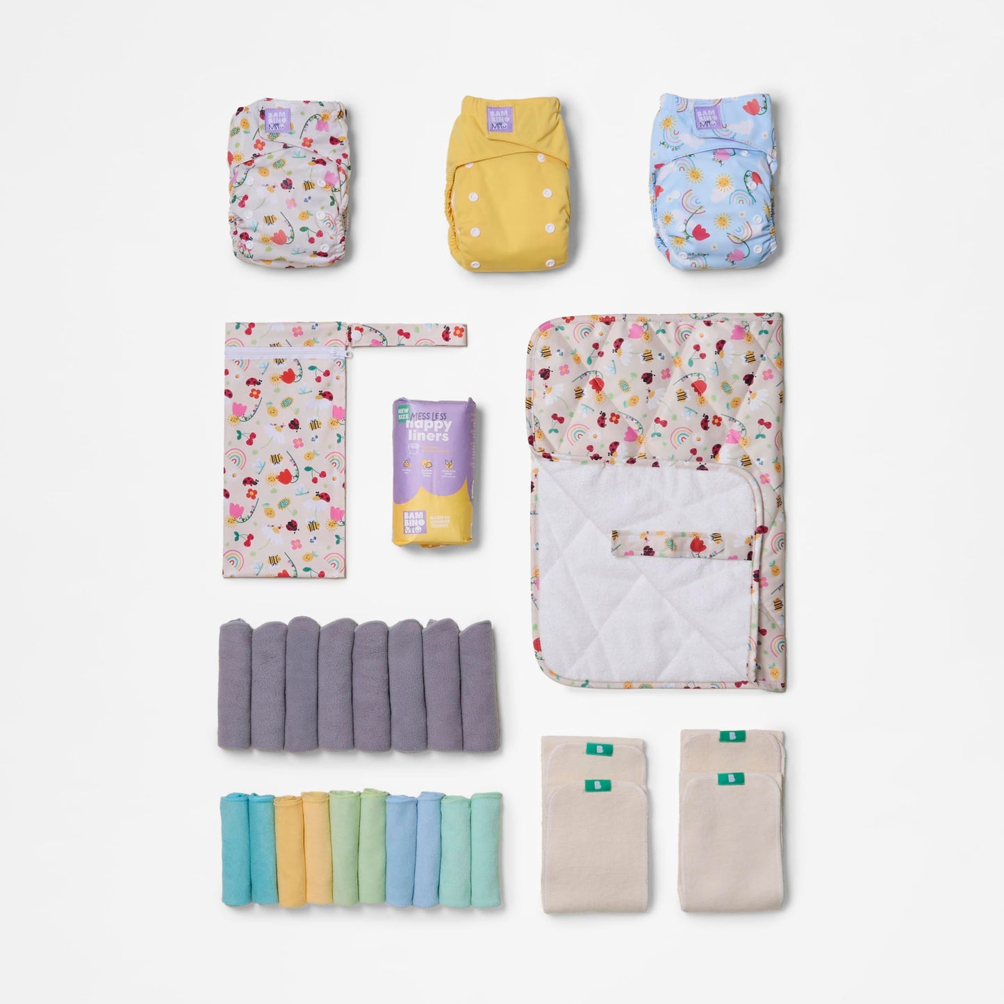 The Days-Out Reusable Nappy Bundle in Garden Party