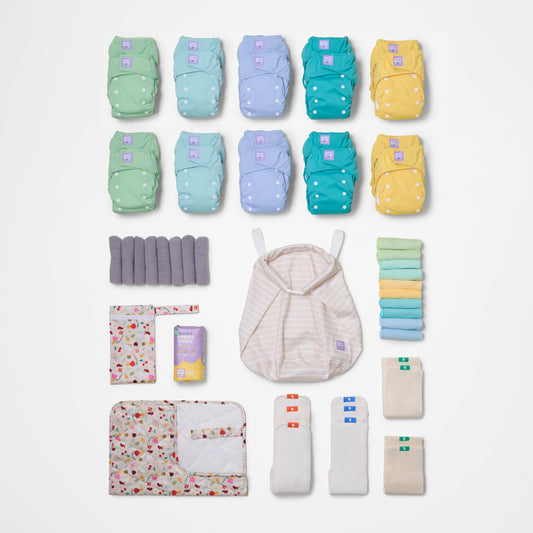 The Everything Reusable Nappy Bundle in Pastels