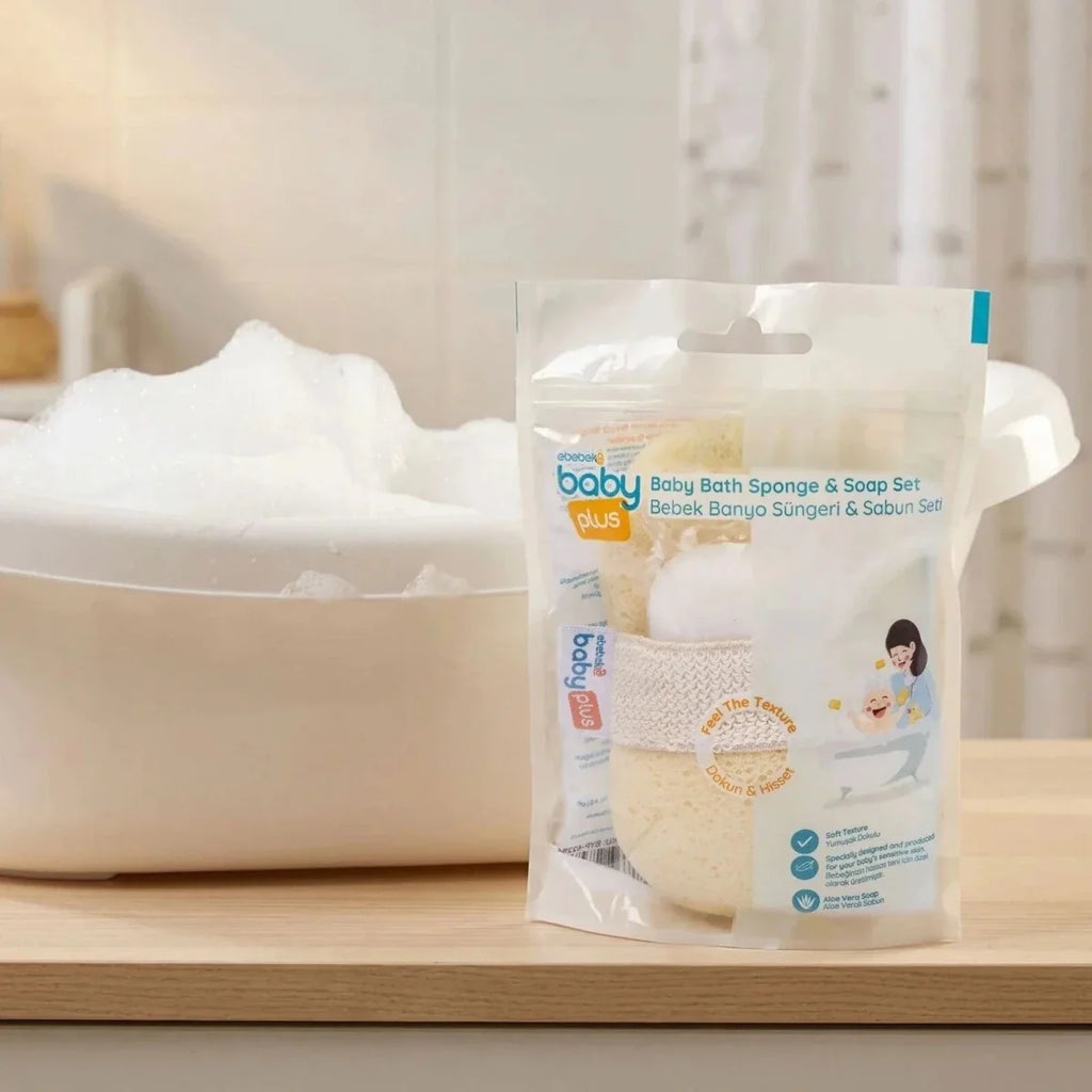 baby plus Baby Bath Sponge & Soap Set