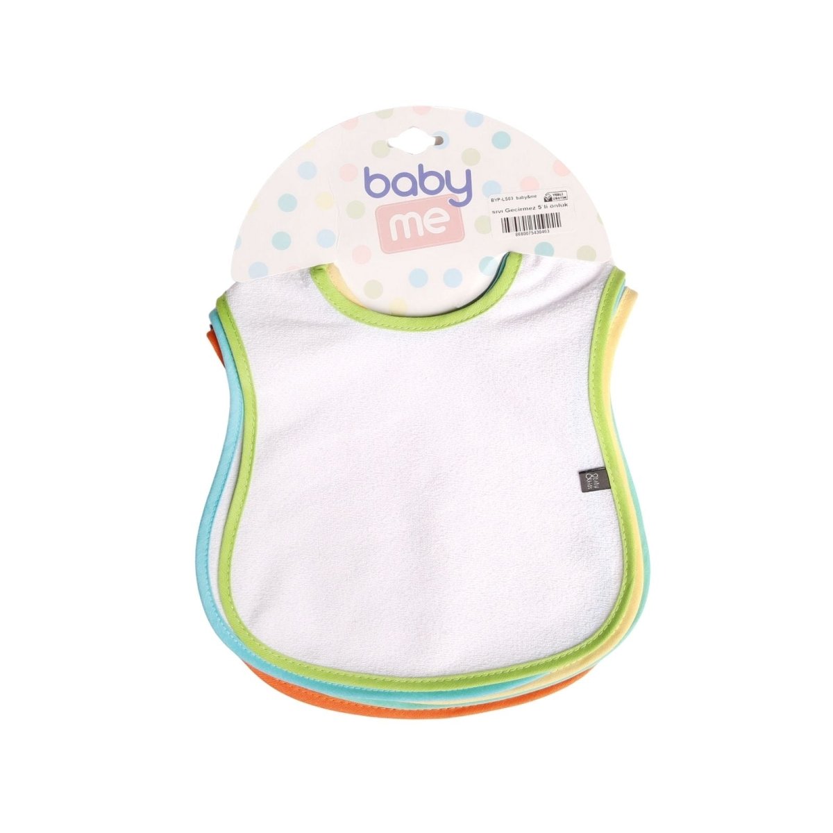 baby me Fluid Proof Baby Feeding Bib Pack of 5