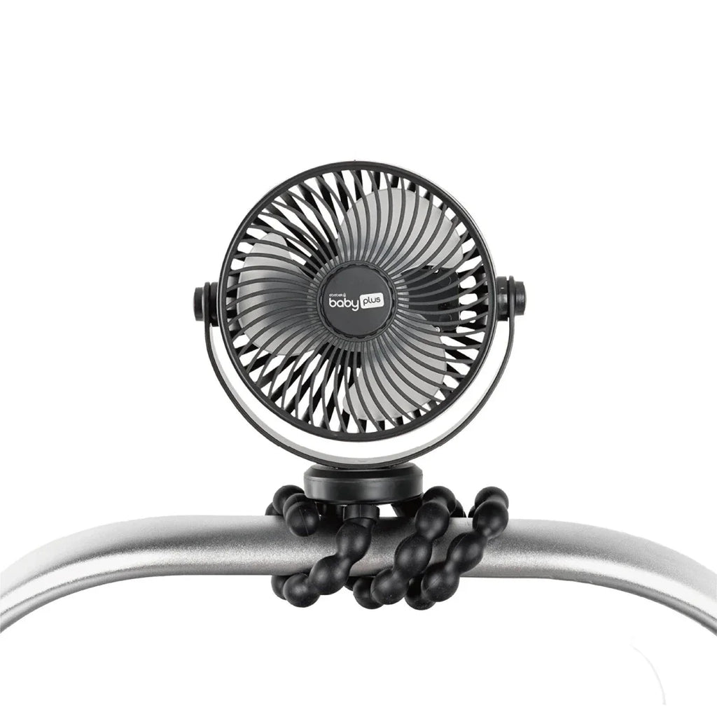 baby plus Rechargeable Stroller Fan - Black