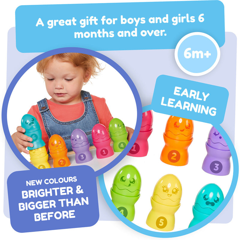 Tomy Toomies Hide & Squeak Egg Stackers