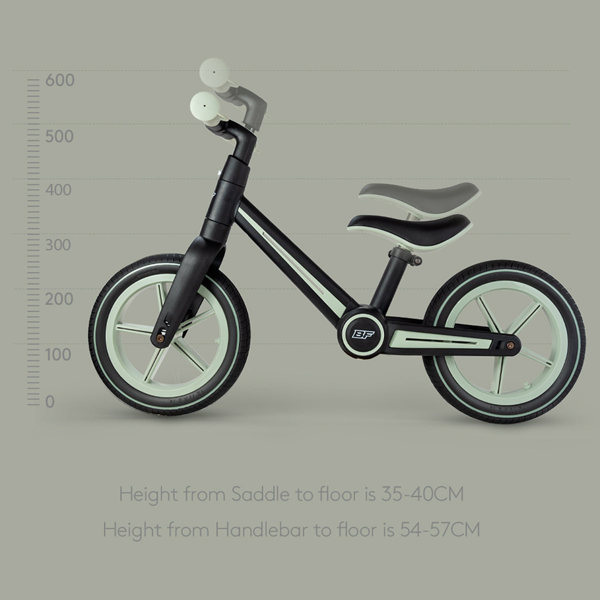 Be Fun Wheels Foldable Children's Balance Bike - Everglade Grey