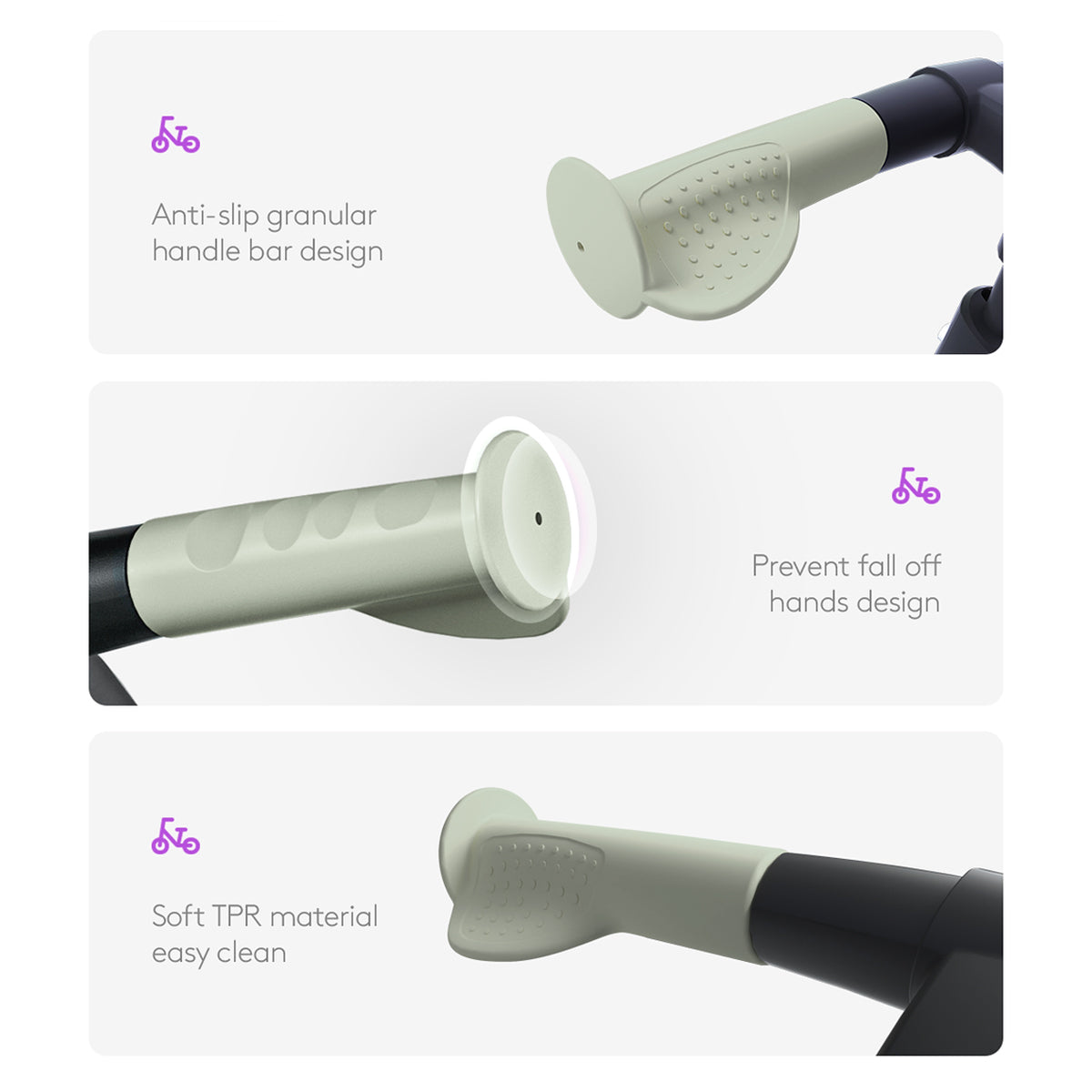 Be Fun Wheels Foldable Children's Balance Bike - Everglade Grey