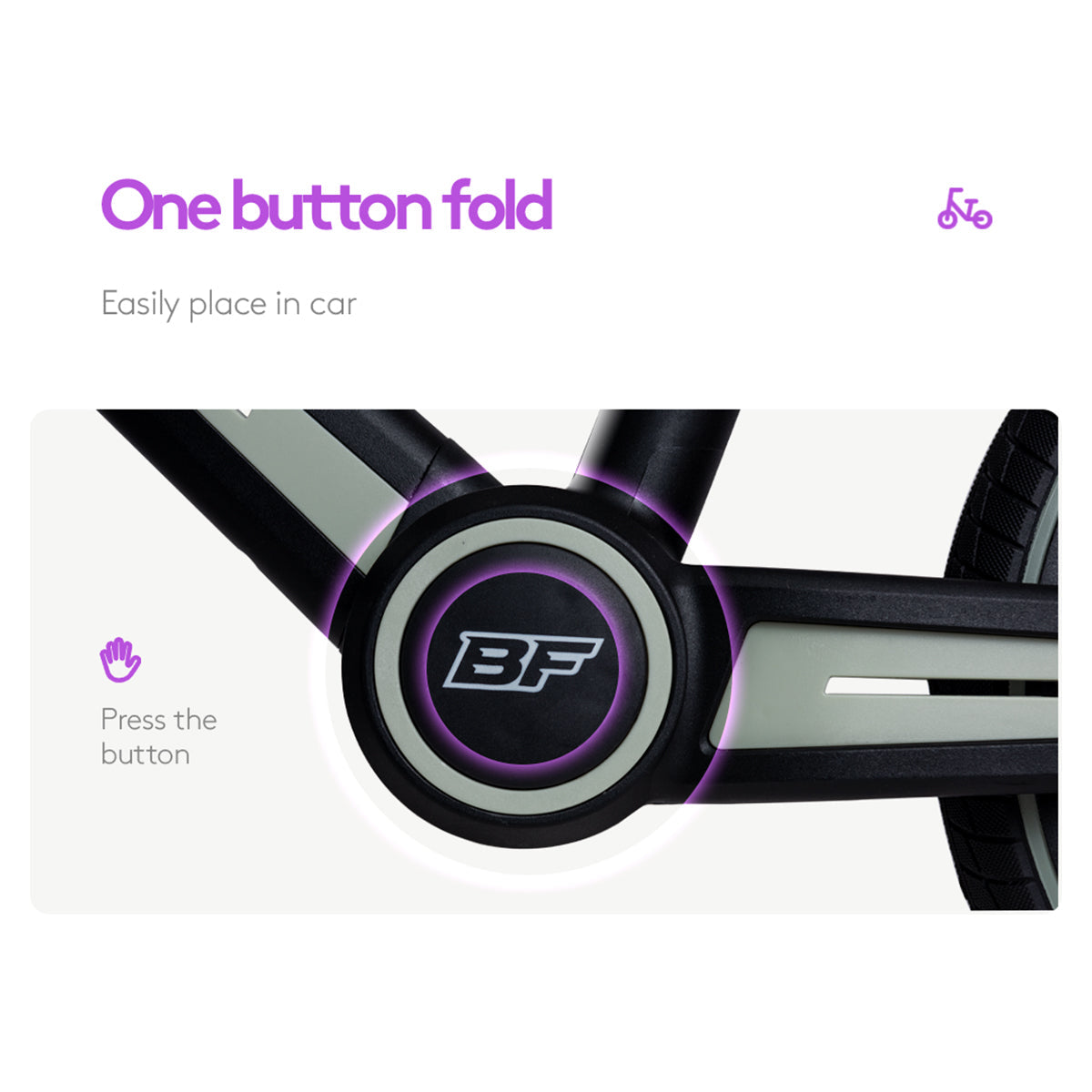 Be Fun Wheels Foldable Children's Balance Bike - Everglade Grey