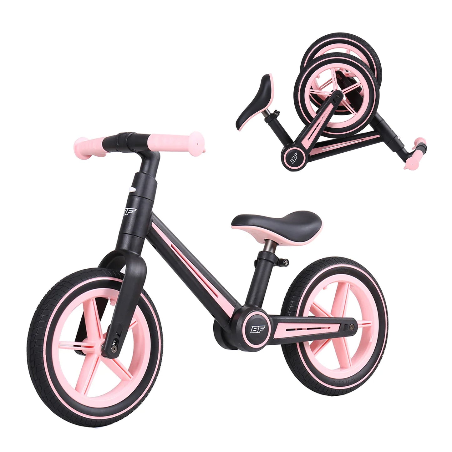 Be Fun Wheels Foldable Children's Balance Bike - Blossom Pink