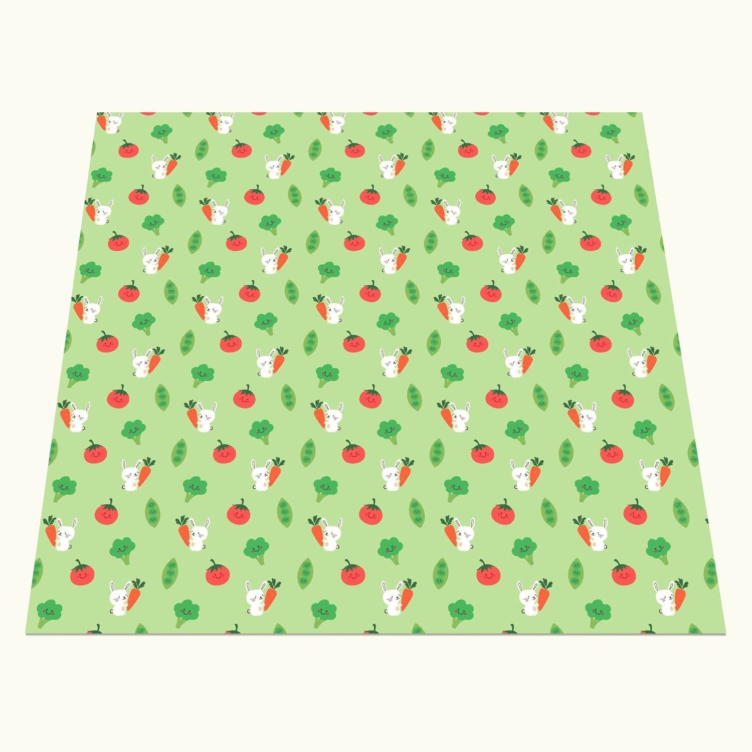 Wipeezee Splash Mat - Green Bunny & Veg