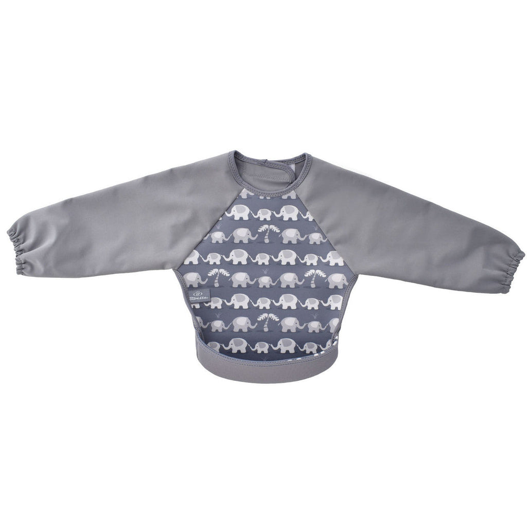 Weaning Bib with Sleeves - Elephants UltraBib