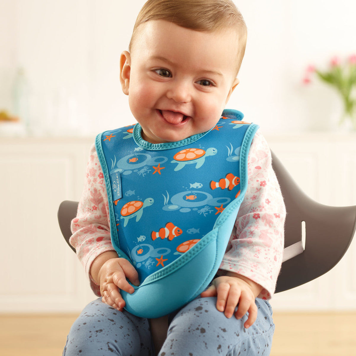 Weaning Bib - Waterproof Soft Neoprene Tropical Fish UltraBib