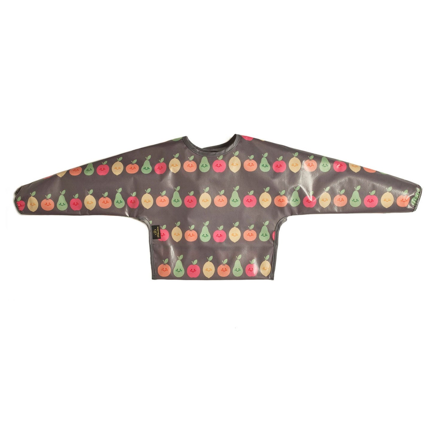 Wipeezee Bib with Sleeves - Grey Happy Fruit