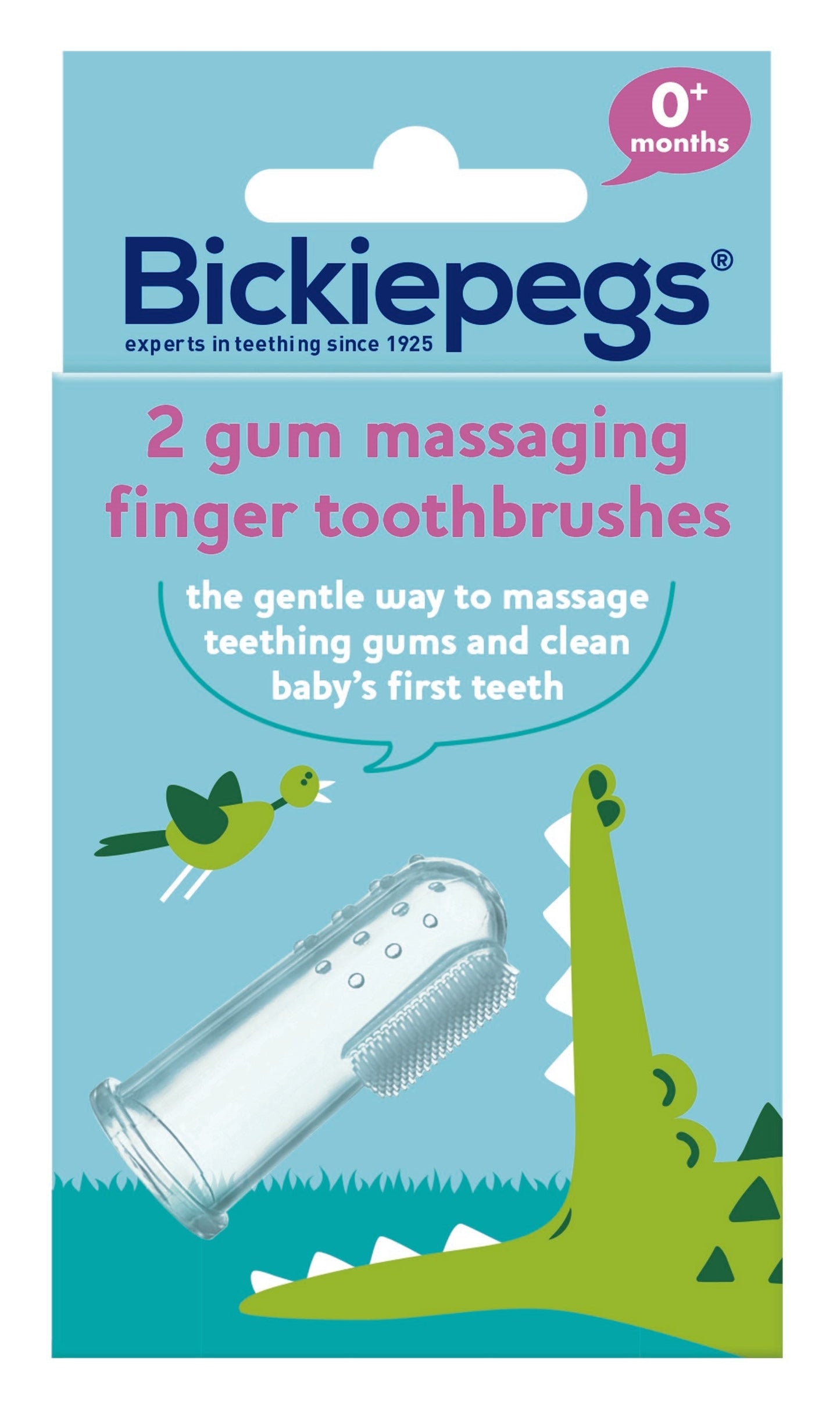 Bickiepegs Finger Toothbrush And Gum Massager - Little Lug