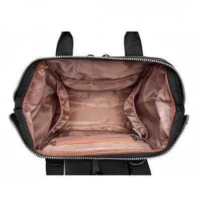Black Backpack Baby Changing Bag with USB Charging Port - Little Lug