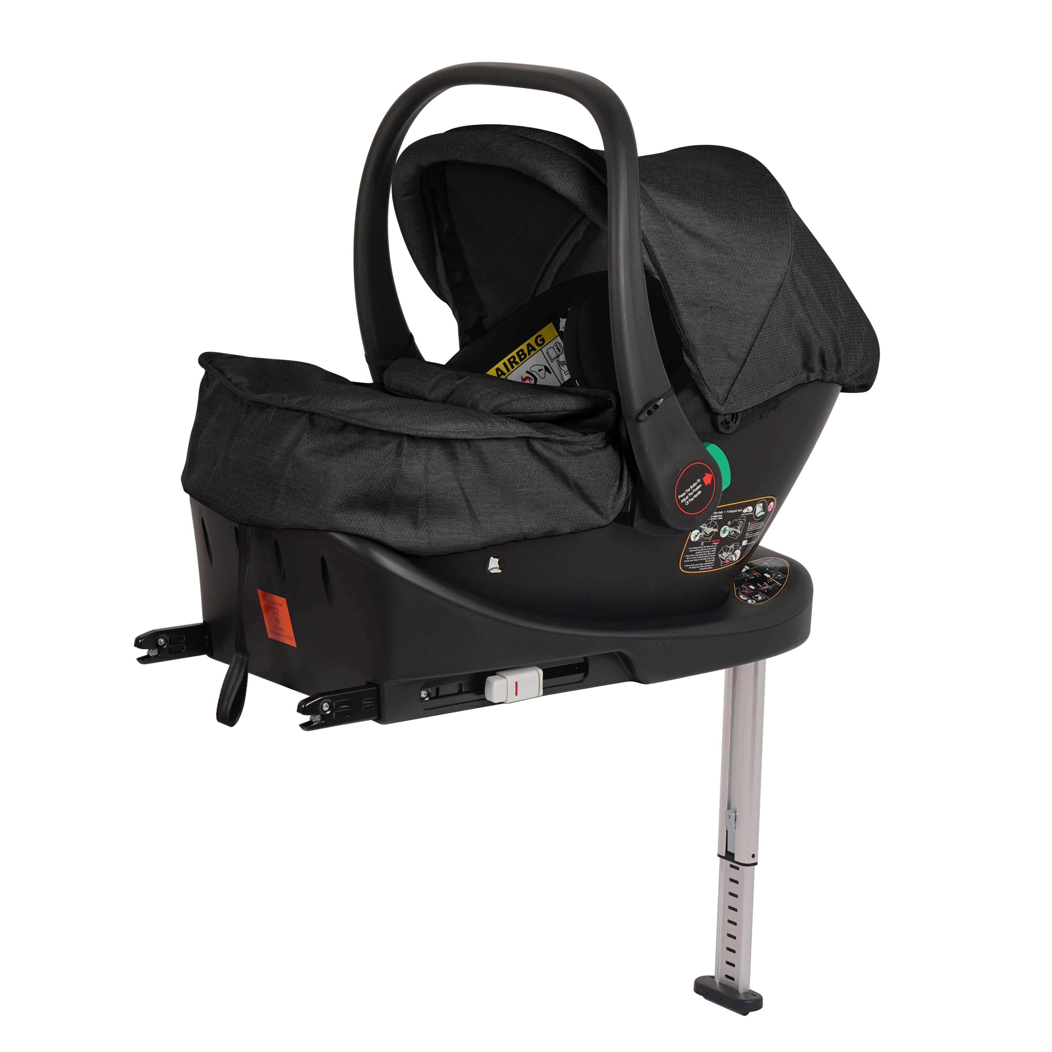 For Your Little One Cruise 3 In 1 Travel System With Car Seat And ISOFIX Base - Eclipse Black (Free Cupholder / Seat Liner Included!)