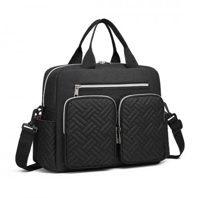 Black Functional Baby Changing Shoulder Bag - Little Lug