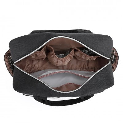 Black Functional Baby Changing Shoulder Bag - Little Lug