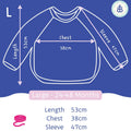 Long Sleeved Baby Bib - Pot Plants