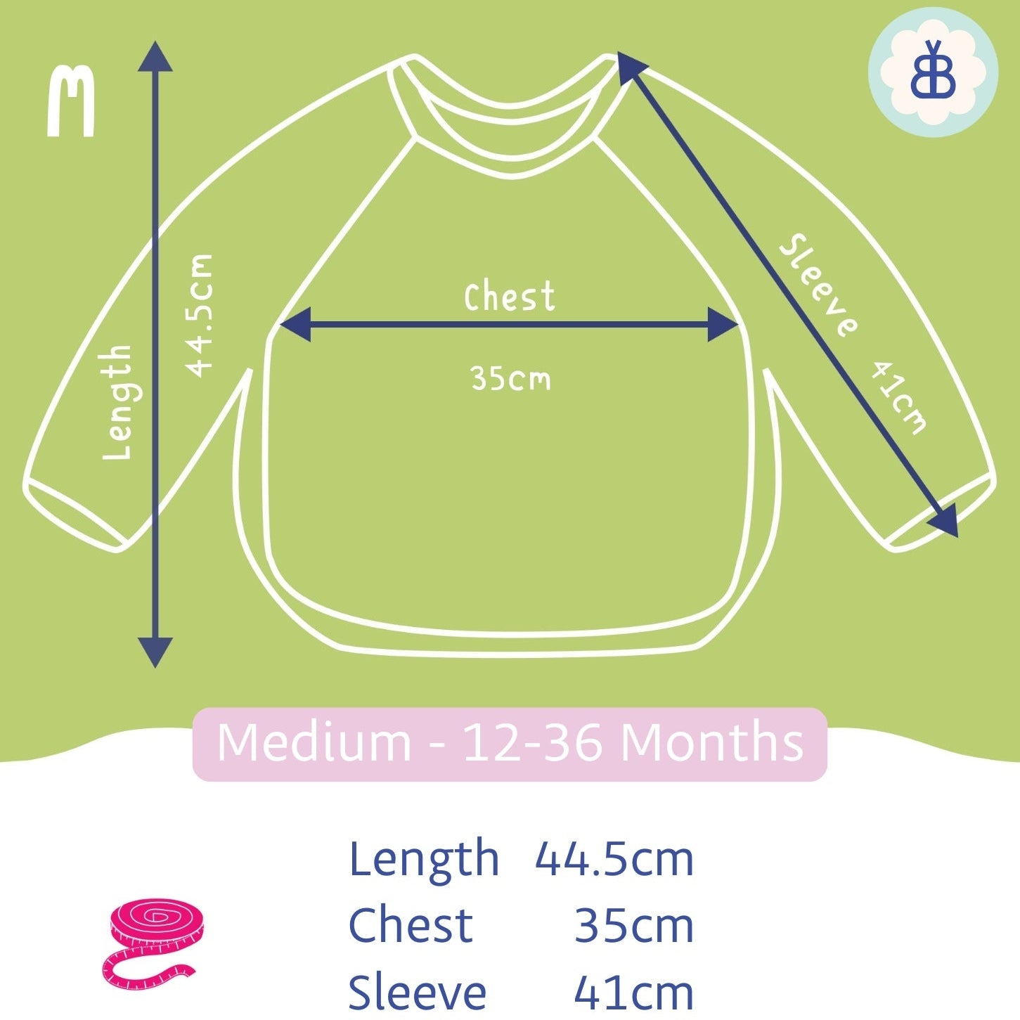 Long Sleeved Baby Bib - Crafty Print