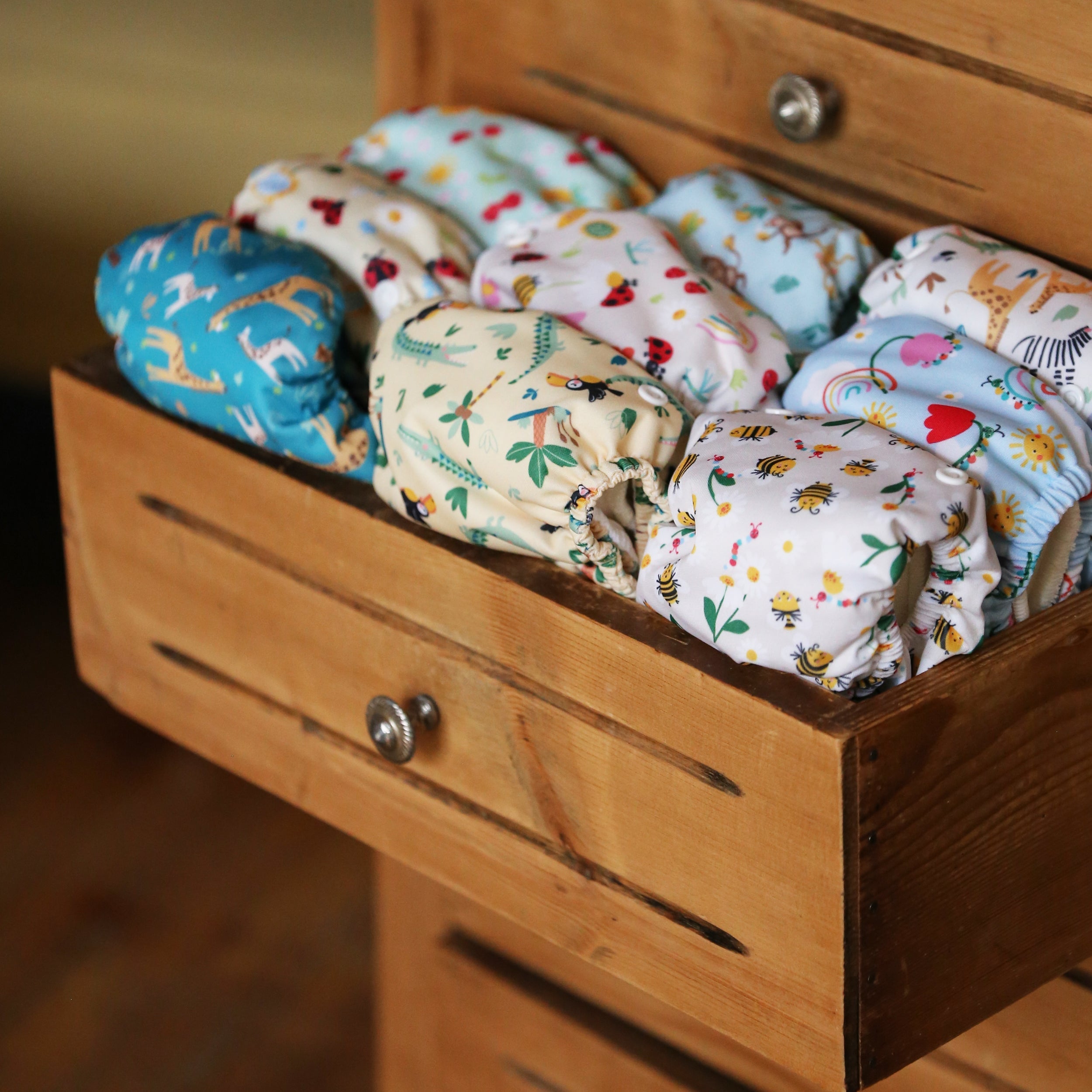 Revolutionary Reusable Nappy Bundle 5 Pack in Garden Party