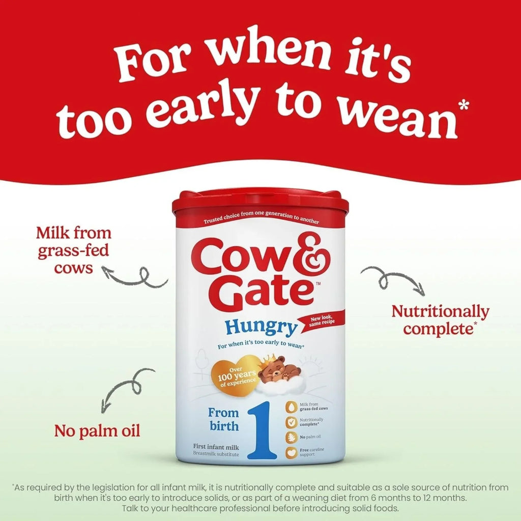 Cow & Gate 1 Hungry Baby Milk Formula 0-6 months 800g
