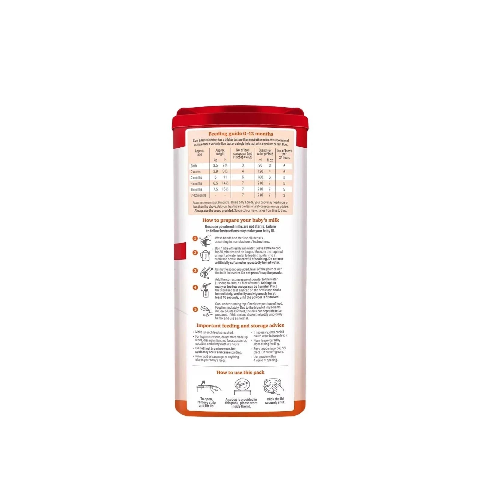 Cow & Gate Comfort Milk Formula 0-12 months